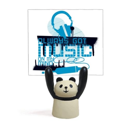 Support de casque bleu motif de musique panda une idée cadeau originale pour musicien