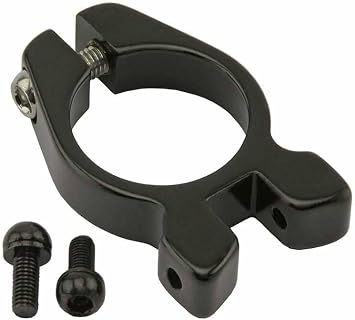 Bicycle Alloy Seat Post Clamp With Rear Rack Mount In Black, Multiple Sizes 34.9mm