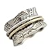 Energy Stone SONNENANBETUNG Meditationsring aus Sterlingsilber mit Drehring (Style UK14)