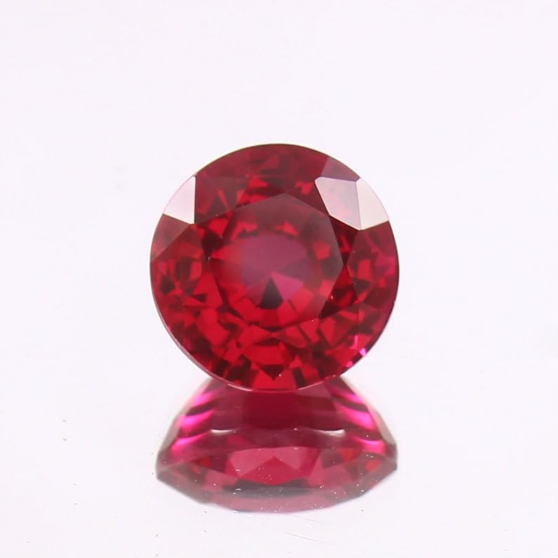 Rubis naturel rond 9mm à facettes pour la création de bijoux d'exception