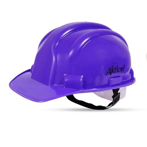 Image of Aktion AK H01 WHT Safety Helmets Nape Type, Color: Blue, Pack of 10, IS 2925:1984