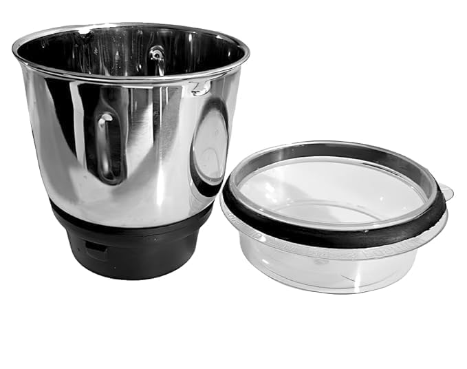 Image of XIVY 400 ml Mixer Grinder Chutney Jar with Metal Coupler Socket | Heavy Duty Stainless Steel Jar Compatible with Prestige, Bajaj, Preethi, Lifelong, Sumeet, Orient & More
