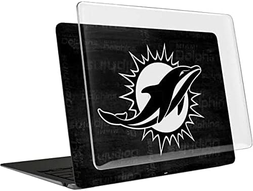 Skinit Case + Skin Compatible with MacBook Air 13in (2020) - Officially Licensed NFL Miami Dolphins Black & White Design