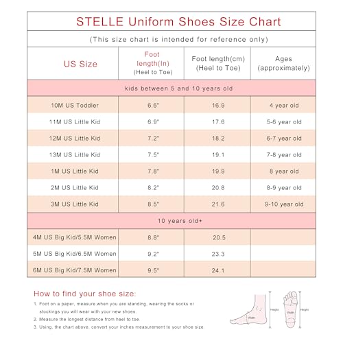 Stelle 2404-GMJ002-BK-1ML Girls School Shoes Black Mary Jane Flats Uniform Dress Shoes thumb #5