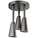 DELTA FAUCET 57140-KS25-L H2Okinetic Pendant Raincan LED Light Shower Head, 2.5 GPM Water Flow, Black Stainless