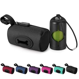 Gobeigo 2-in-1 Dog Poop Bag Holder【Easy Pull-Out Version】(Black)