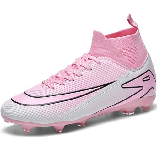 Kmrlofiy Botas de Fútbol Hombre Spike Aire Libre Zapatillas de Fútbol Tacos Niños Profesionales Atletismo Calzado de Fútbol Training Zapatos de Fútbol Deporte (Uhe-30, 40EU)