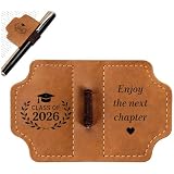 High School Graduation Gifts Class of 2026 Bookmark, College Graduation Gift for Her Him Women Men, 5th 8th Grade Grad Senior Gifts for Girls Boys Son Daughter Friend Leather Magnetic Bookmark