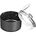 MICHELANGELO 3 Quart Saucepan with Lid, Hard Anodized Sauce Pan with Straining Lid & Pour Spouts for Easy Pour, Small Granite Sauce Pan, Nonstick Sauce Pan, Small Sauce Pot - Saucepan Hard Anodized