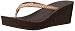 Sanuk Women's W Yoga Braided Wedge Metallic Wedge Sandal