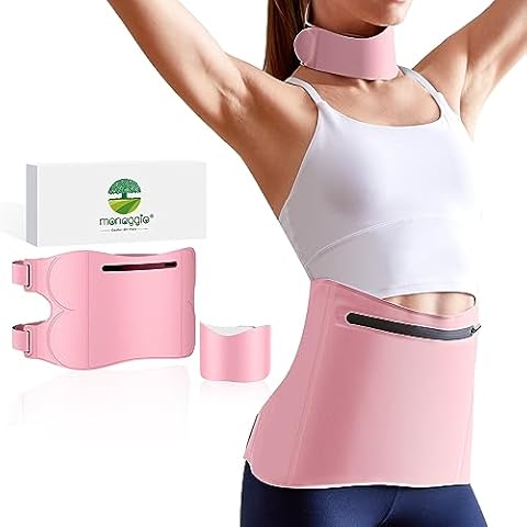 Castor Oil Pack (Compress) - Castor Oil Packs for Liver Detox, Less Mess, Reusable, Comfort Sleep Fit - Organic Cotton Flannel, Soft Ties (Castor Oil not Included) Pink Cover