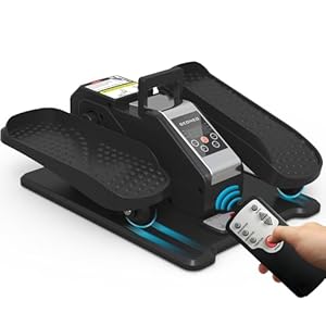 Under Desk Elliptical Machine, Electric Ellipse Leg Exerciser for Senior, Quiet & Portable Seated Pedal Exerciser with Remote Control, Manual & Auto Mode, 12 Adjustable Speeds