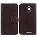 Produktbild Mengtu Echt Leder Tasche Für Emporia SMART.4 / SMART.S4 5" Hülle Handy Flip Lederhülle Handyhülle Brieftasche Kartenfächer Schutz Premium Case Cover Etui (Dark Braun)