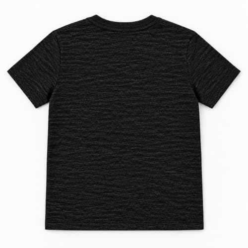 Image of Boy's Printed Cotton Blend T-Shirt | Round Neck | Half Sleeve | Regular Fit | Casual Wear | Black, Navy, Grey Melange | 2-8 Years