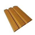 NovaGrid Board 4PCS 3D Soundproof Flat Noodles Wall Panel Strip Design Grooved Texture Panel for Interior Wall Decoration 118”x8.03“ (Teak Grain)