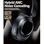 Hybrid Active Noise Cancelling Headphones, 120Hrs Playtime Bluetooth Headphones Hi-Res Audio HD Clear Call with 5 ENC Mics, HiFi Stereo Wireless Headphone Over Ear Foldable for Travel Office Game - Image 2