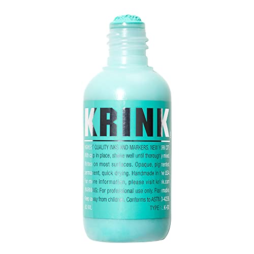 Krink K-60 Light Green Paint Marker - Vibrant and Opaque Fine Art Graffiti Markers for Canvas Metal Glass Paper and More - Alcohol-Based Permanent Graffiti Mop Krink Paint Marker for Lasting Tags