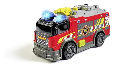 Dickie - Camion de Pompiers - 15cm - Lance à Eau - Fonctions Sons et Lumières - Dès 3 Ans - 203302028