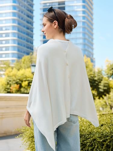 Women'S Shawl Wraps Poncho Sweater Lightweight Knit Scarf With Buttons Versatile Cape Cardigan Spring Summer Fall4