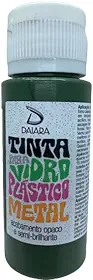 Tinta artesanato para Vidro, Plastico e Metal 60 ml O Base Dagua (27 VERDE militar)