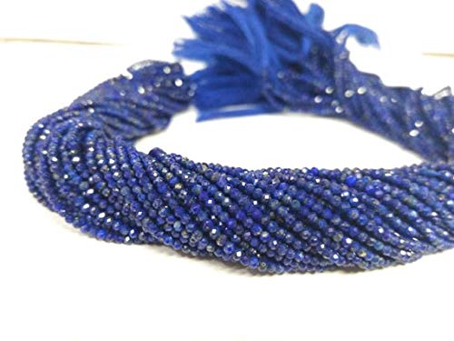 Lapis lazuli faceted rondelle beads 2mm fil pierre naturelle pour création bijoux DIY