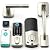 WiFi Fingerprint Smart Door Lock: Keyless Entry Door Lock Deadbolt with Handle,Hornbill Smart Locks for Front Door, Entry Door Keypad Lock Set, Electronic Digital Biometric Bluetooth Lock-Satin Nickel