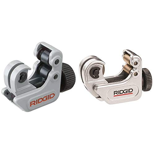 Ridgid - CC247 RIDGID 40617 Model 101 Close Quarters Tubing Cutter, 1/4-inch to 1-1/8-inch Tube Cutter Silver & 32975 Model 103 Close Quarters Tubing Cutter, 1/8-inch to 5/8-inch Tube Cutter