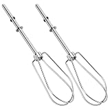 Hiacinto 2 Stück Edelstahl-Ersatzquirl, Robuste Ersatzrührbesen für Handmixer, Universal Quirl Rührstab Zubehör, Flachrührer Zubehör, Rührbesen Manuell – Ideal für Küche Backen & Rühren