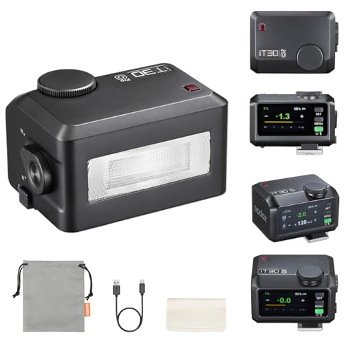 Godox iT30Pro-O Flash para Olympus/Panasonic, TTL, Pantalla táctil, GN15, 1.5s Reciclaje, Difusor Incorporado, 2.4G X Inalámbrico, 1/8000 HSS, Carga USB, Diseño de Zapata de liberación rápida
