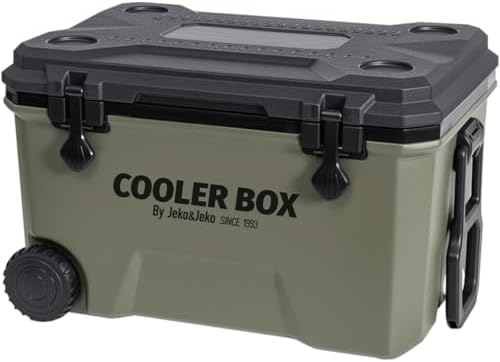 JEKO&JEKO 60QT Portable Wheeled Cooler with Ice Packs, Long Insul...