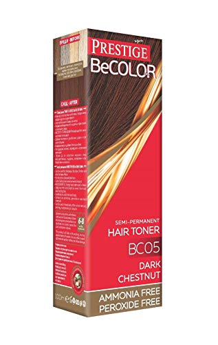 Vip's Prestige - BeColor Tinta Semi Permanente Cor BC05 Castanho Escuro, Sem Amônia Sem Peróxido