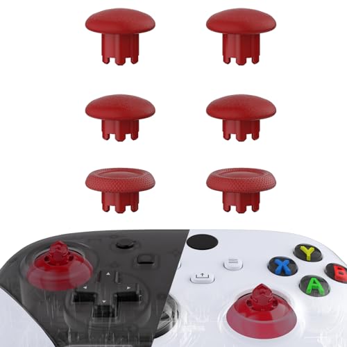 eXtremeRate Edge Sticks Interchangeable Thumbsticks for Xbox Series X/S, Carmine Red Swappable Analog Stick Joystick for Xbox One S/X/Elite, for Nintendo Switch Pro Controller