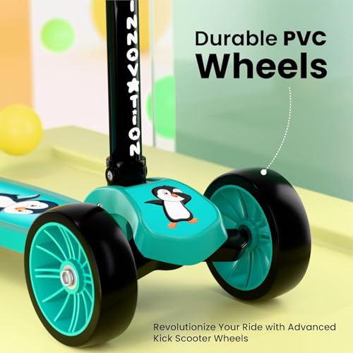 Image of MAGICLY Kids 3-Wheel Foldable Scooter - Adjustable Height, Wide Anti-Slip Deck, Smooth PU Wheels Game, Lightweight Kick Scooter for Boys & Girls of Ages 2-10 Years (Scooter Mixx)