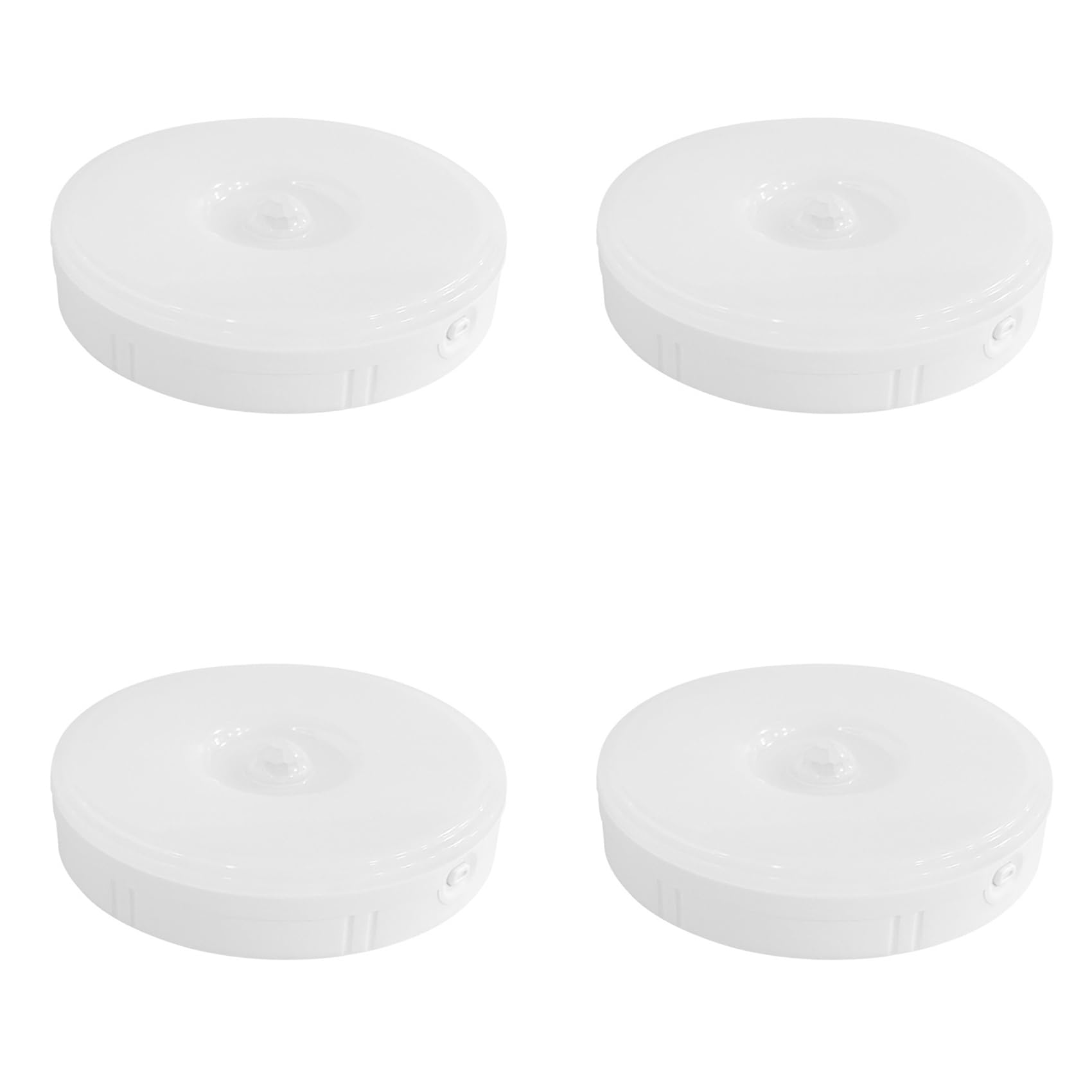 Hndhbfgrt 4X PIR Motion Sensor LED Night Light USB Rechargeable Dimmable Night Lamp for Cabinet Light Wireless Closet Light -White