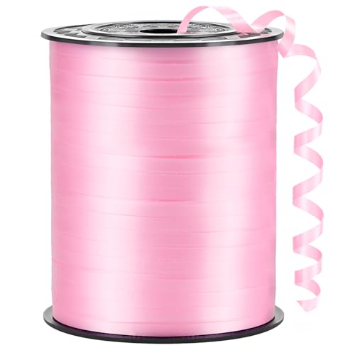 CLUEWR Pink Curling Ribbon 500 Yards 1/5 Inch