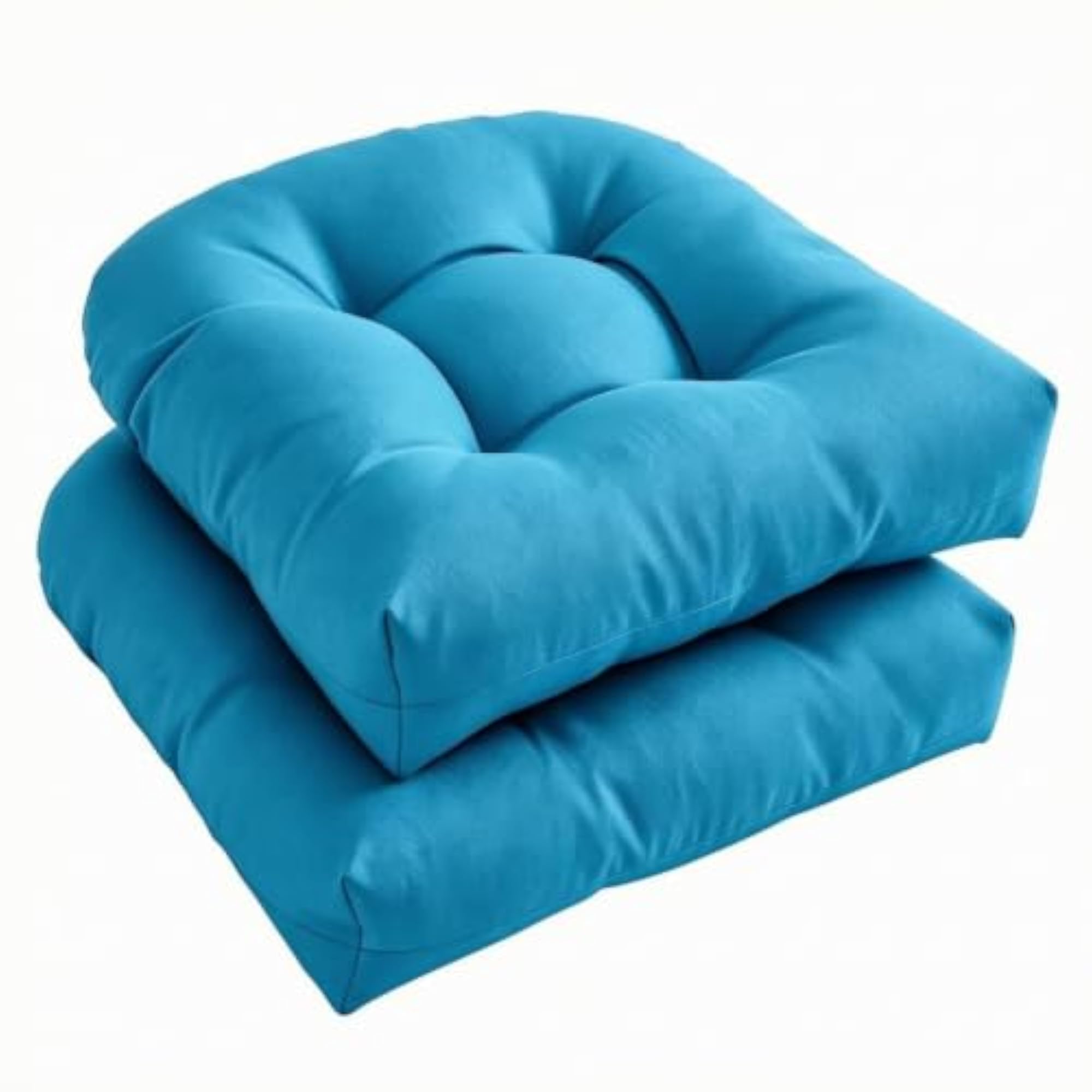 2 Pieces Tufted Seat Cushions, Thick Soft Fill
