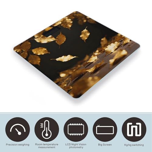 Báscula digital para baño color dorado oscuro miniatura 3