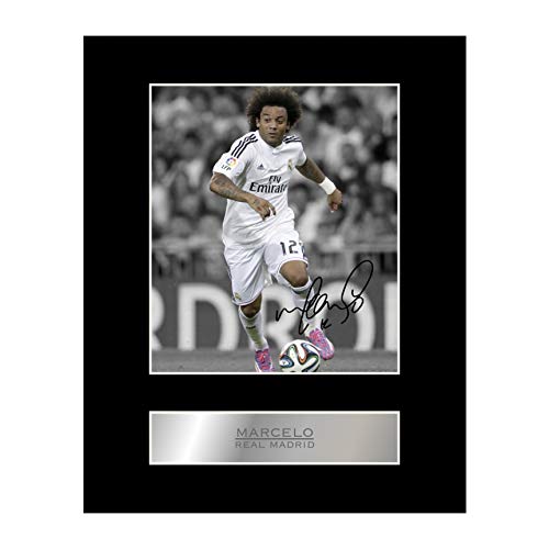 Iconic pics Marcelo Signed Mounted Photo Display Real Madrid FC