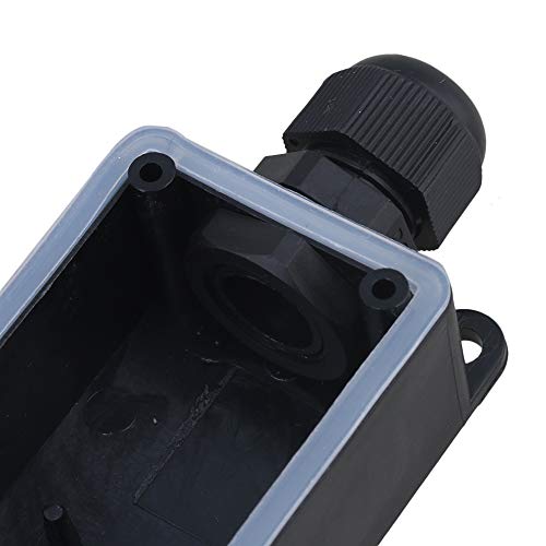 IP65 Kabelmuffe, Unterwasser, Kunststoff, Verteilerdose für 2 Kabel mit P02-3-Anschluss, Schwarz