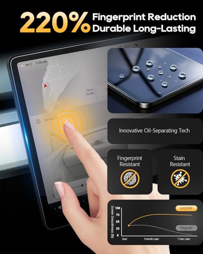 Image of LFOTPP [2-Pack] Anti-Glare Screen Protector (15.4 inch & 8 inch) for 2024-2026 Tesla Model 3 Highland & 2025-2026 Model Y Juniper, Fit Standard 15.4 inch, Not fit Refreshed 16 inch Screen