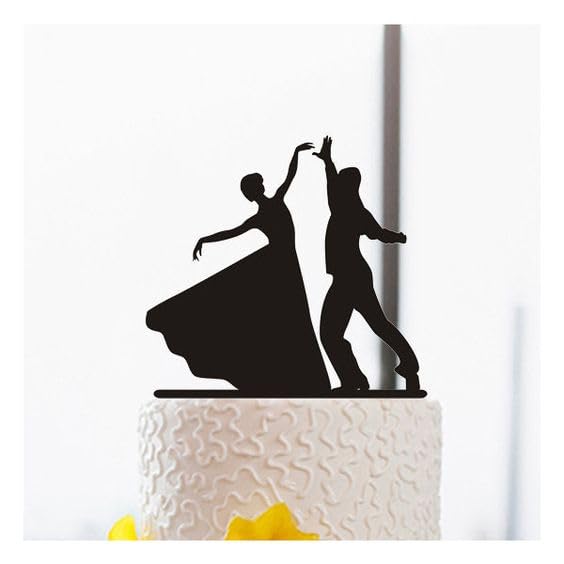 MaxsafeDancing Couples Cake Topper Acrylic Wedding Cake Topper Wedding,Anniversary,Engagement Cake Topper