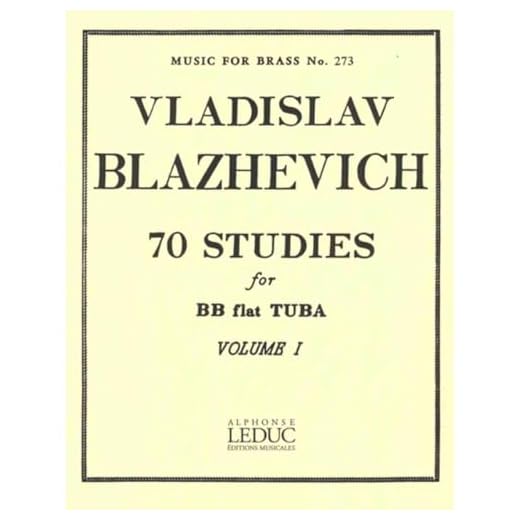 70 Studies for BB Flat Tuba, Vol. 1 (Music For Brass, No. 273)