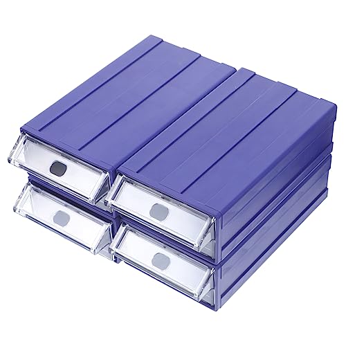 Cabilock 4pcs Storage Organizer Box Thicken Tool Holder for Items Compact and Lightweight Storage with Dividers for Home and Travel