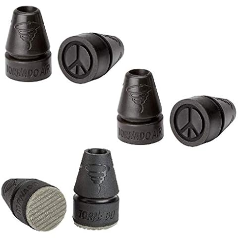Thomas Fetterman Tornado Crutch and Cane Wet-Slip Resistant Tip Pack - Includes 1 Pair of Tornado Rain Tips and 2 Pair of Tornado AIR Tips Cover