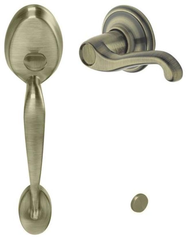 Schlage FE285PLY609FLALH Schlage FE285-PLY-FLA-LH Plymouth Lower Handleset for Electronic Keypad with Flair Interior Left Handed Lever