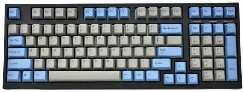 Leopold FC980M Grey/Blue PD Double Shot PBT Mechanical Keyboard (Cherry MX Brown)