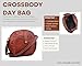 Madosh, Semi-Circle Shape Crossbody Purse Soft Leather Round Crossover Bag Women Shoulder Slingbag