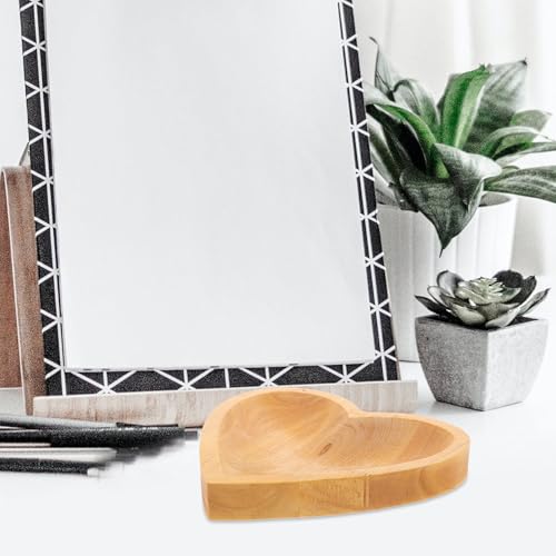Plateau bois forme cœur : un rangement pratique pour bagues et bijoux - 6
