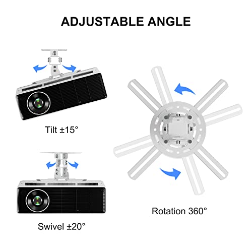 Xinlei Universal Projector Ceiling Mount Low Profile Projector Mount W/Retractable Arms And Multiple Adjustment Function Pr14W thumb #4