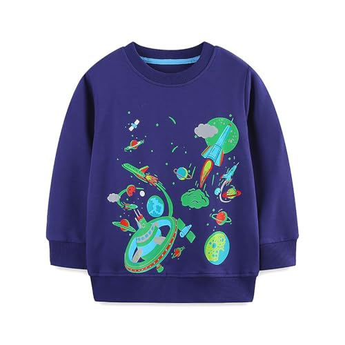 Boys Sweatshirts Casual Sweatshirts Cotton Sweatshirts Long Sleeve T-shirts Crew Neck Cartoon Tops for Boys-386